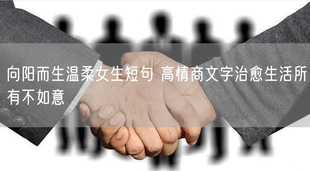 向阳而生温柔女生短句 高情商文字治愈生活所有不如意