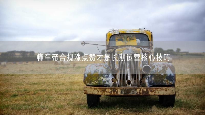 懂车帝合规涨点赞才是长期运营核心技巧