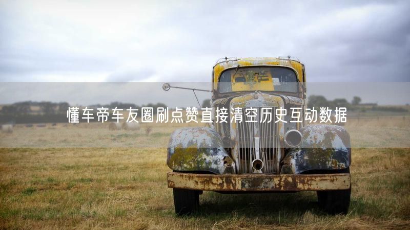 懂车帝车友圈刷点赞直接清空历史互动数据