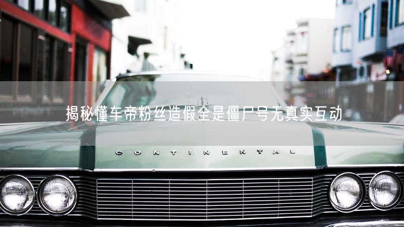 揭秘懂车帝粉丝造假全是僵尸号无真实互动
