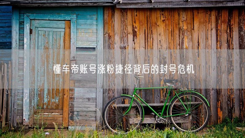 懂车帝账号涨粉捷径背后的封号危机