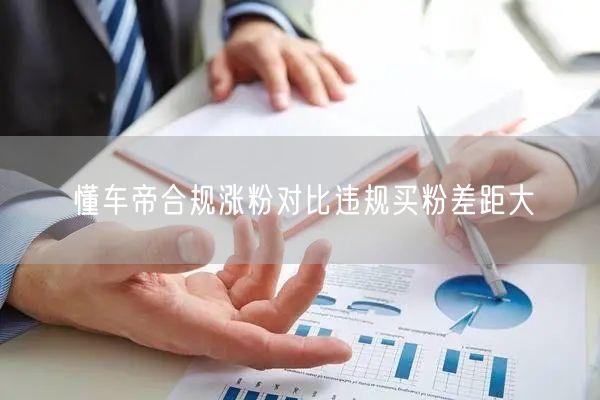 懂车帝合规涨粉对比违规买粉差距大