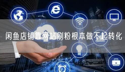 闲鱼店铺靠网站刷粉根本做不起转化