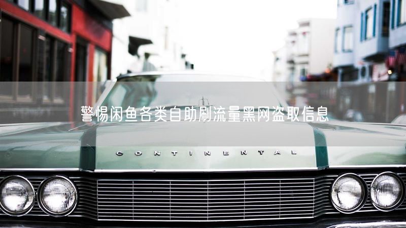 警惕闲鱼各类自助刷流量黑网盗取信息